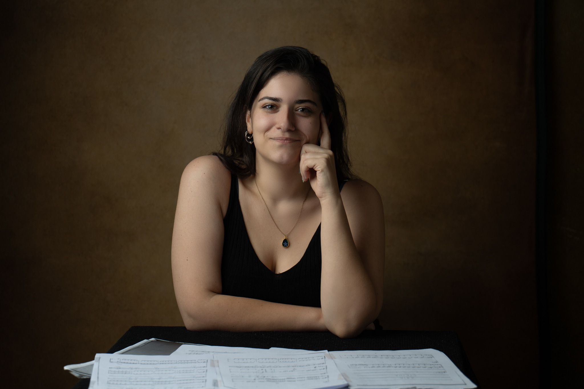 Ester Ferraro portrait in black dress